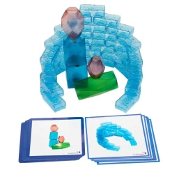 Excellerations® Mini Ice Blocks & Stacking Gems - Set of 66, 10 cards