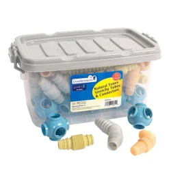 Excellerations® Natural Tones Stretchy Tubes & Connectors - 55 Pieces