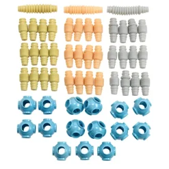 Excellerations® Natural Tones Stretchy Tubes & Connectors - 55 Pieces