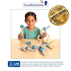 Excellerations® Natural Tones Stretchy Tubes & Connectors - 55 Pieces