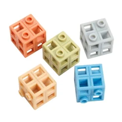 Excellerations® Natural Tones Grid Linking Cubes - 200 Pieces