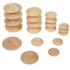 Excellerations® Natural Wood Stacking Stones Set of 20