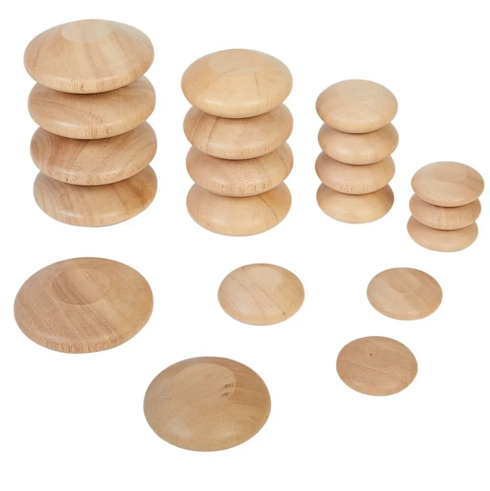 Excellerations® Natural Wood Stacking Stones Set of 20
