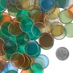 Excellerations® NatureForce™ Translucent Metal Edged Chips for Magnets - 100 Pieces