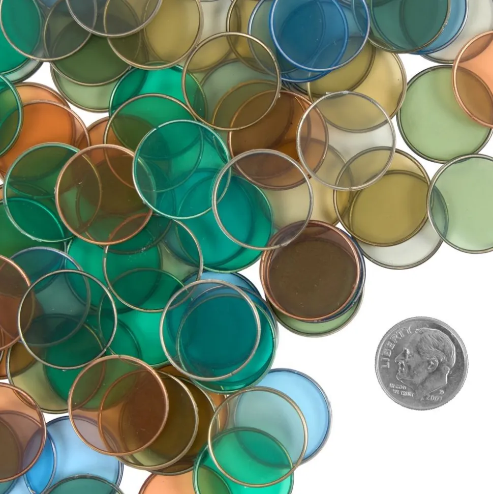 Excellerations® NatureForce™ Translucent Metal Edged Chips for Magnets - 100 Pieces