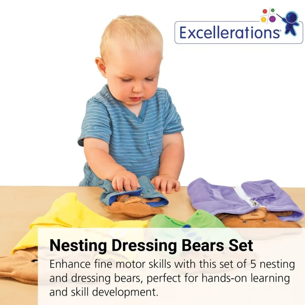 Excellerations® Nesting Dressing Bears - Set of 5