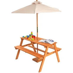 Excellerations® Outdoor Picnic Table with Umbrella - Large