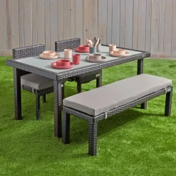 Excellerations® Outdoor Set - 2 Chairs, 1 Bench, & 1 Table 21" (Preschool Height)