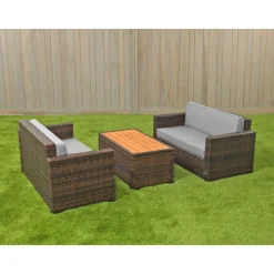 Excellerations® Outdoor Wicker Furniture 3-Piece Set (Preschool Height)