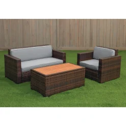 Excellerations® Outdoor Wicker Furniture 3-Piece Set (Preschool Height)