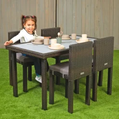 Excellerations® Outdoor Wicker Set - Table & 4 Chairs 26