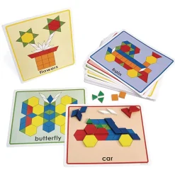 Excellerations® Pattern Block Picture Cards - Set of 20