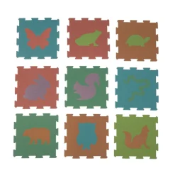 Excellerations® Play Mat Set: Woodland Animals & Transportation - Set of 18