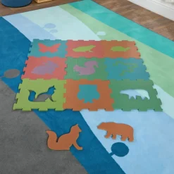 Excellerations® Play Mat: Woodland Animals - Set of 9