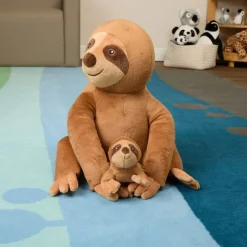 Excellerations® Plush Mama & Baby Sloth