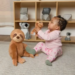 Excellerations® Plush Mama & Baby Sloth