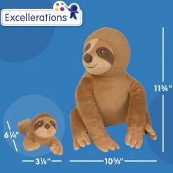 Excellerations® Plush Mama & Baby Sloth