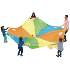 Excellerations® Premium Pocket Parachute - 12' Wide, 12 Handles, 8 Ball Pockets, 8 Photocard Pockets