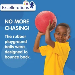 Excellerations® Premium Rubber Playground Balls - Set of 6