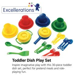 Excellerations® Primary Toddler Dish Set - 30 Pieces