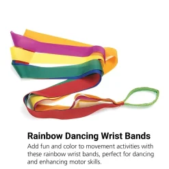 Excelleration's® Rainbow Dancing Wrist Bands - Set of 6