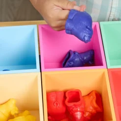 Excellerations® Rainbow Wooden Sorting Boxes & Jumbo Farm Counters Kit