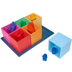 Excellerations® Rainbow Wooden Sorting Boxes & Jumbo Farm Counters Kit