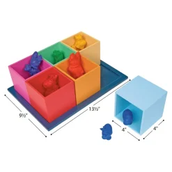 Excellerations® Rainbow Wooden Sorting Boxes & Jumbo Farm Counters Kit