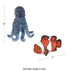 Excellerations® Realistic Plush Animals - Ocean Life Set of 5