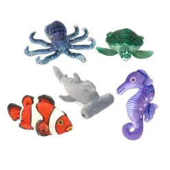 Excellerations® Realistic Plush Animals - Ocean Life Set of 5