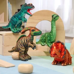 Excellerations® Realistic Plush Animals - Dinosaurs Set of 4