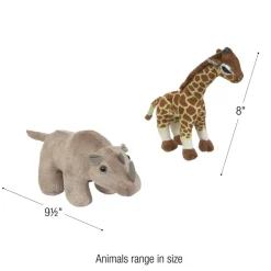 Excellerations® Realistic Plush Animals - Jungle Set of 4