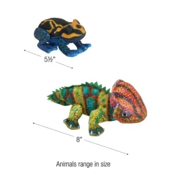 Excellerations® Realistic Plush Animals - Exotic Creatures Set of 4
