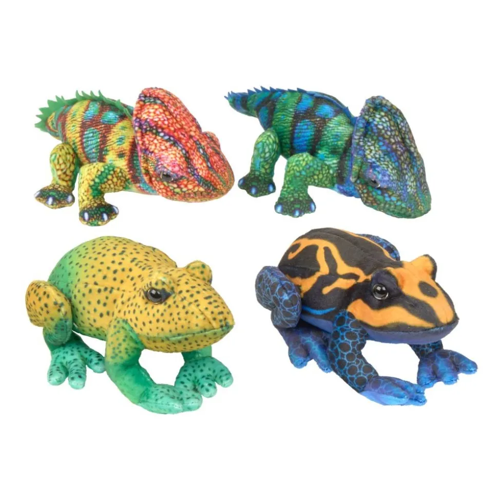 Excellerations® Realistic Plush Animals - Exotic Creatures Set of 4
