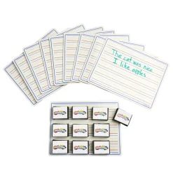 Excellerations® Reversible Dry-Erase Boards with Erasers - Set of 10