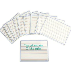 Excellerations® Reversible Dry-Erase Boards with Erasers - Set of 10