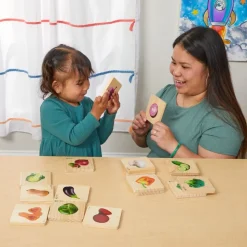 Excellerations® Reversible Wooden Vegetable Tiles - Set of 18