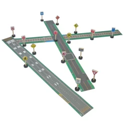Excellerations® RouteRunner™ Roll Up Roadway Play Mats & Traffic Signs