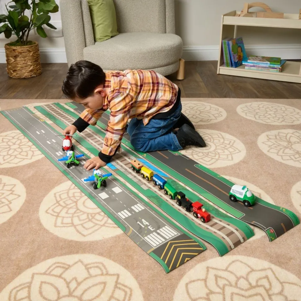 Excellerations® RouteRunner™ Roll Up Roadway Play Mats - Set of 3