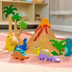 Excellerations® Rubberwood Dinosaur Play Set - 10 Pieces