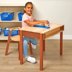 Excellerations® Rubberwood Desk and Seat Set