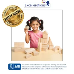 Excellerations® Rubberwood Floor Unit Building Blocks - Starter Set of 58