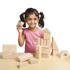 Excellerations® Rubberwood Floor Unit Building Blocks - Starter Set of 58