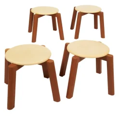 Excellerations® Rubberwood Stools Set of 4
