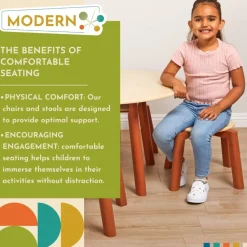 Excellerations® Rubberwood Table and Stool Set