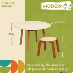 Excellerations® Rubberwood Table and Stool Set
