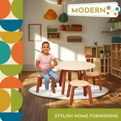 Excellerations® Rubberwood Table and Stool Set