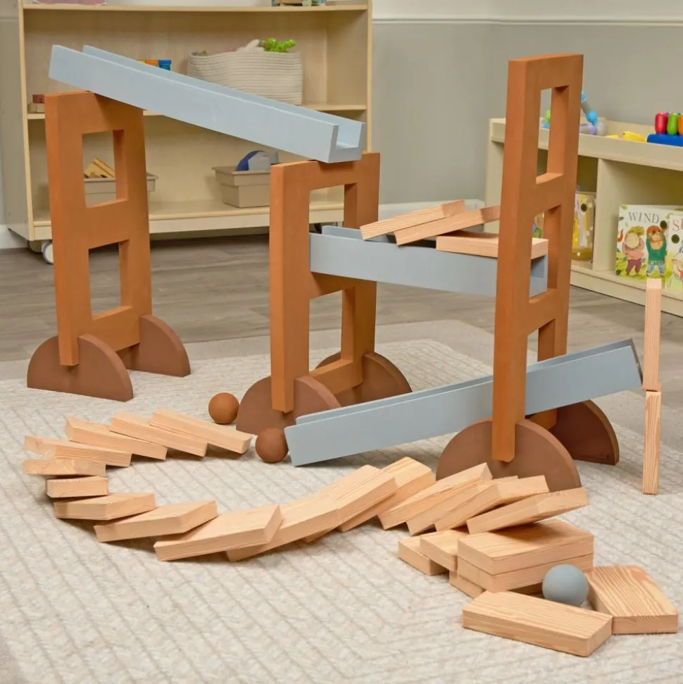 Excellerations® Soft Build n' Play™ Giant Ramp Set & Dominoes Kit - 48pcs