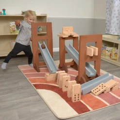 Excellerations® Soft Build n' Play™ Giant Ramp Set & Dominoes Kit - 48pcs