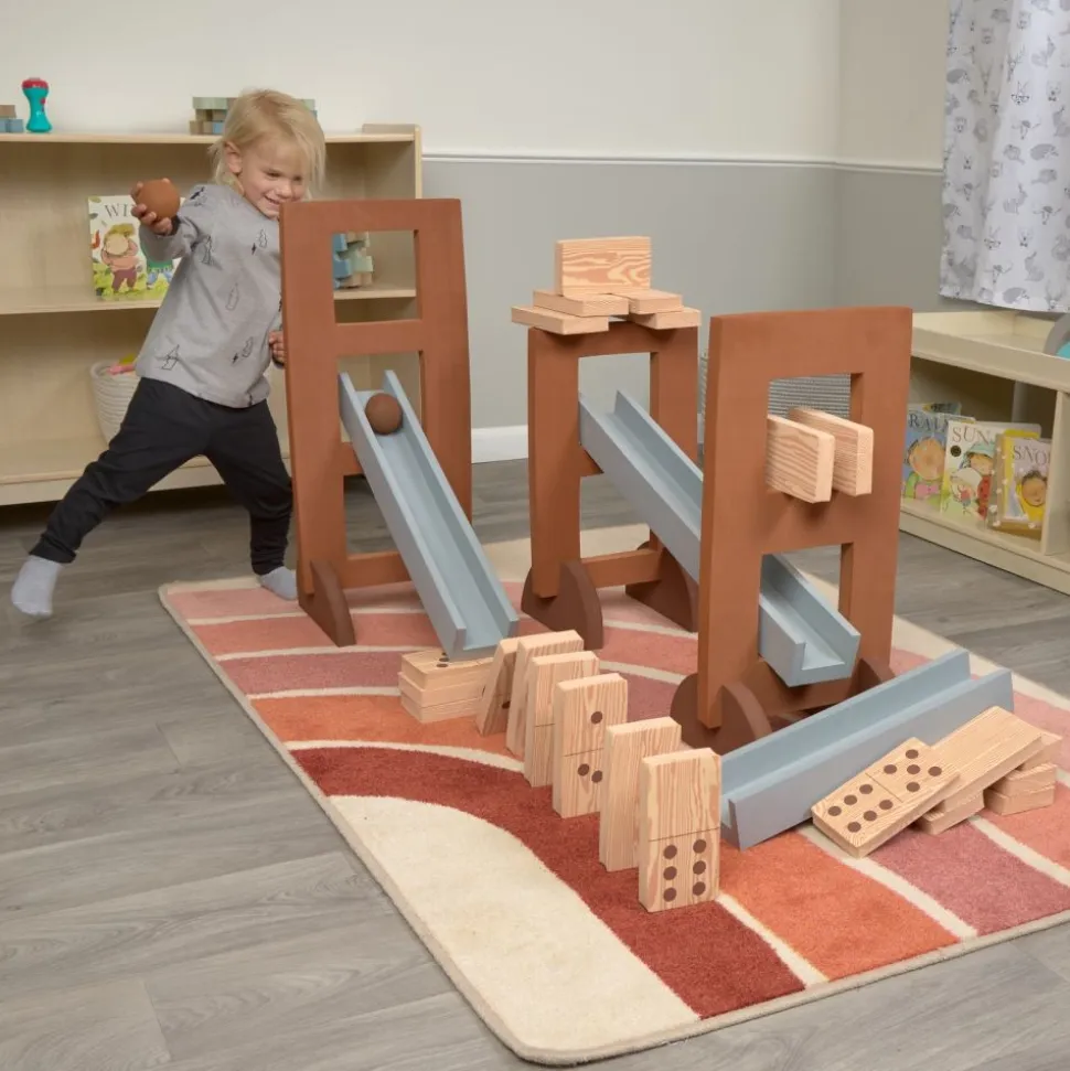 Excellerations® Soft Build n' Play™ Giant Ramp Set & Dominoes Kit - 48pcs